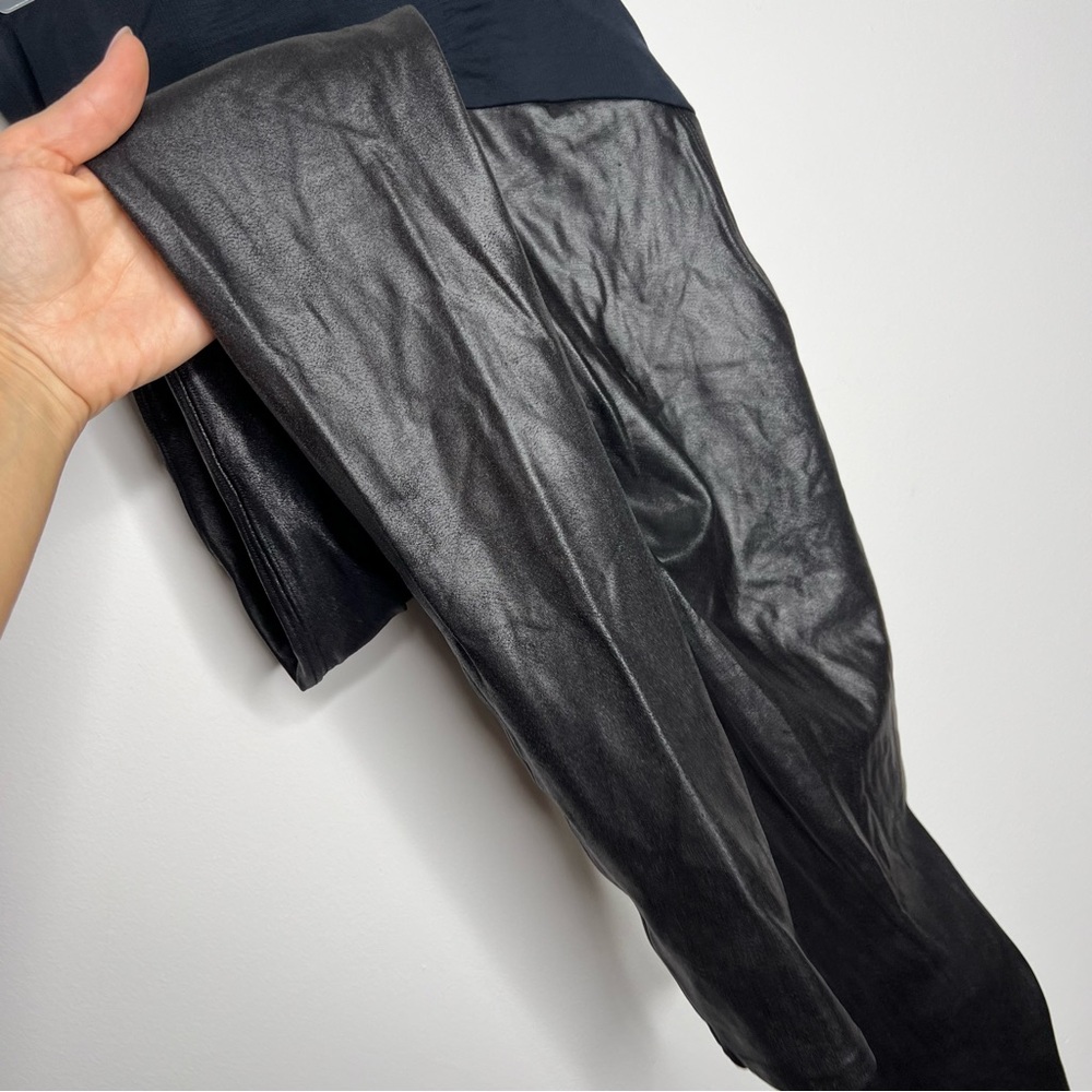 M20 Spanx Mama‎ Maternity Faux Leather High Waisted Leggings - Picture 9 of 10